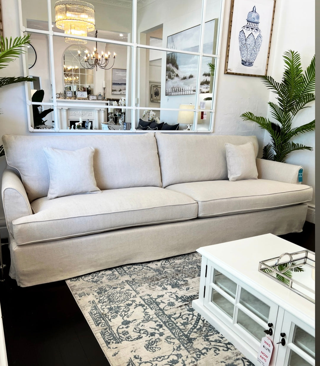 Hampton 4 Seater Sofa Beige