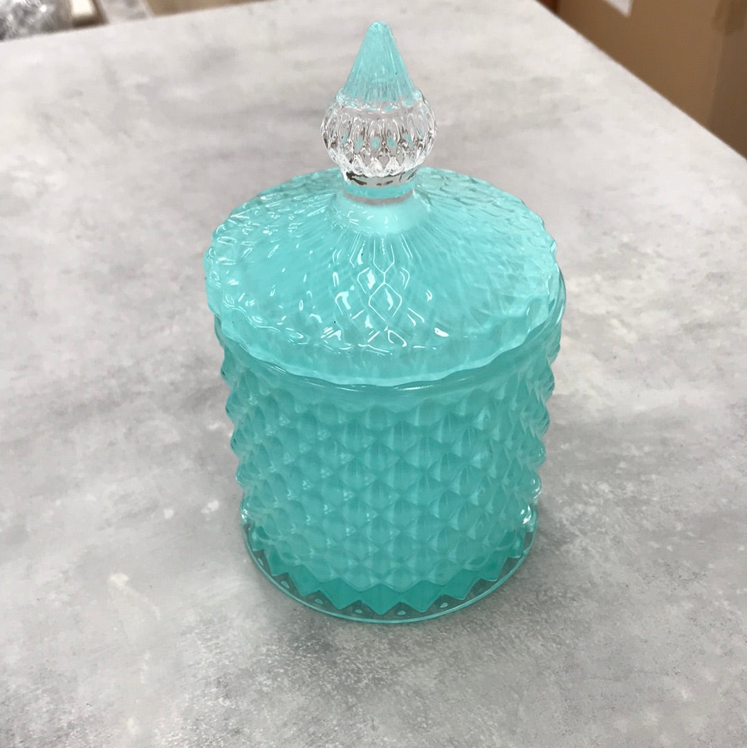 Glass Trinket Cruz Teal Medium