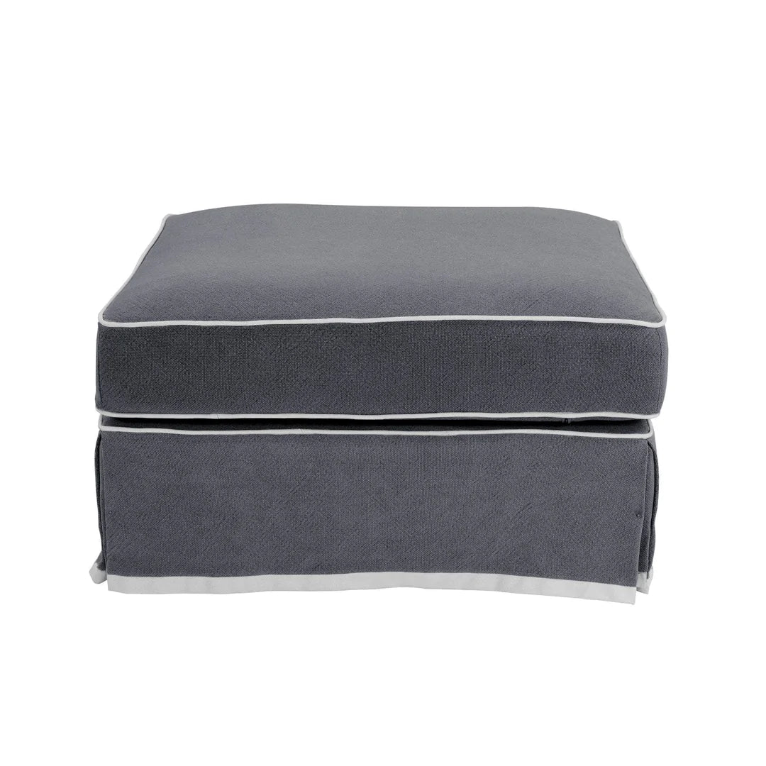 Ottoman Grey with White Piping Square