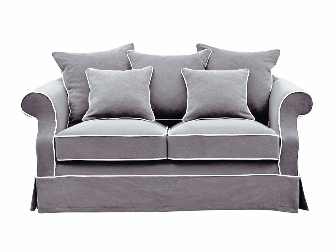 Ayla Hamptons 2 Seater Sofa Grey