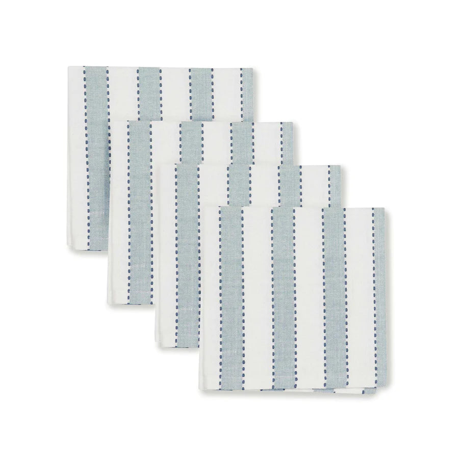 Flinders Woven Blue Stripe Napkin - Set Of 4
