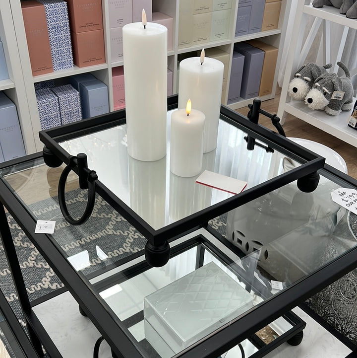 Black Iron Mirror Tray Square