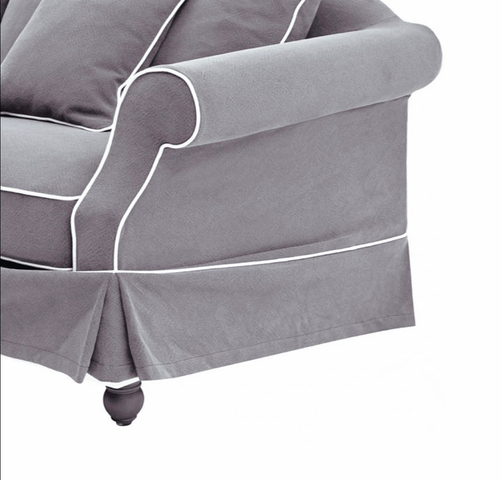 Ayla Hamptons 3 Seater Sofa Grey