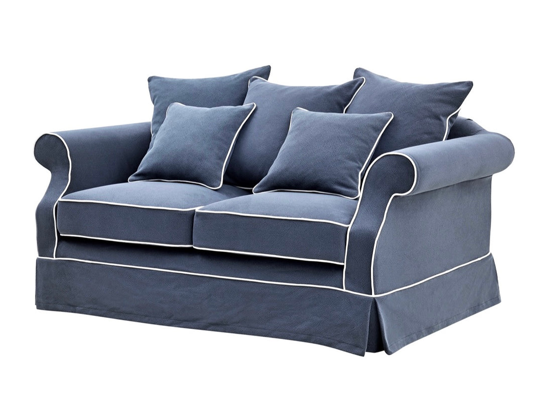 Ayla Hamptons 2 Seater Sofa Navy