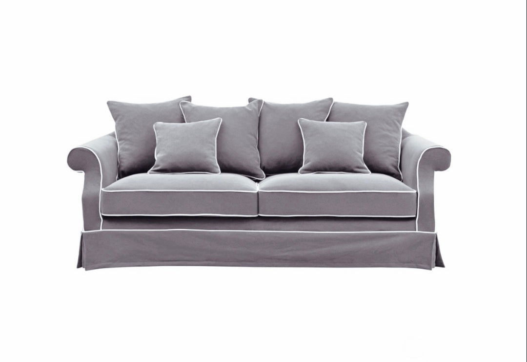 Ayla Hamptons 3 Seater Sofa Grey
