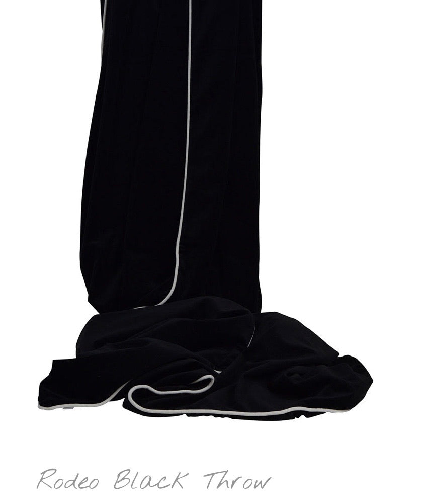 Velvet Black Throw