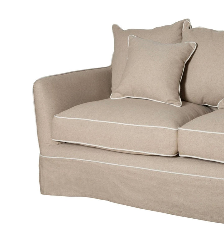 East Hampton Natural white piping 2 Seater Sofa