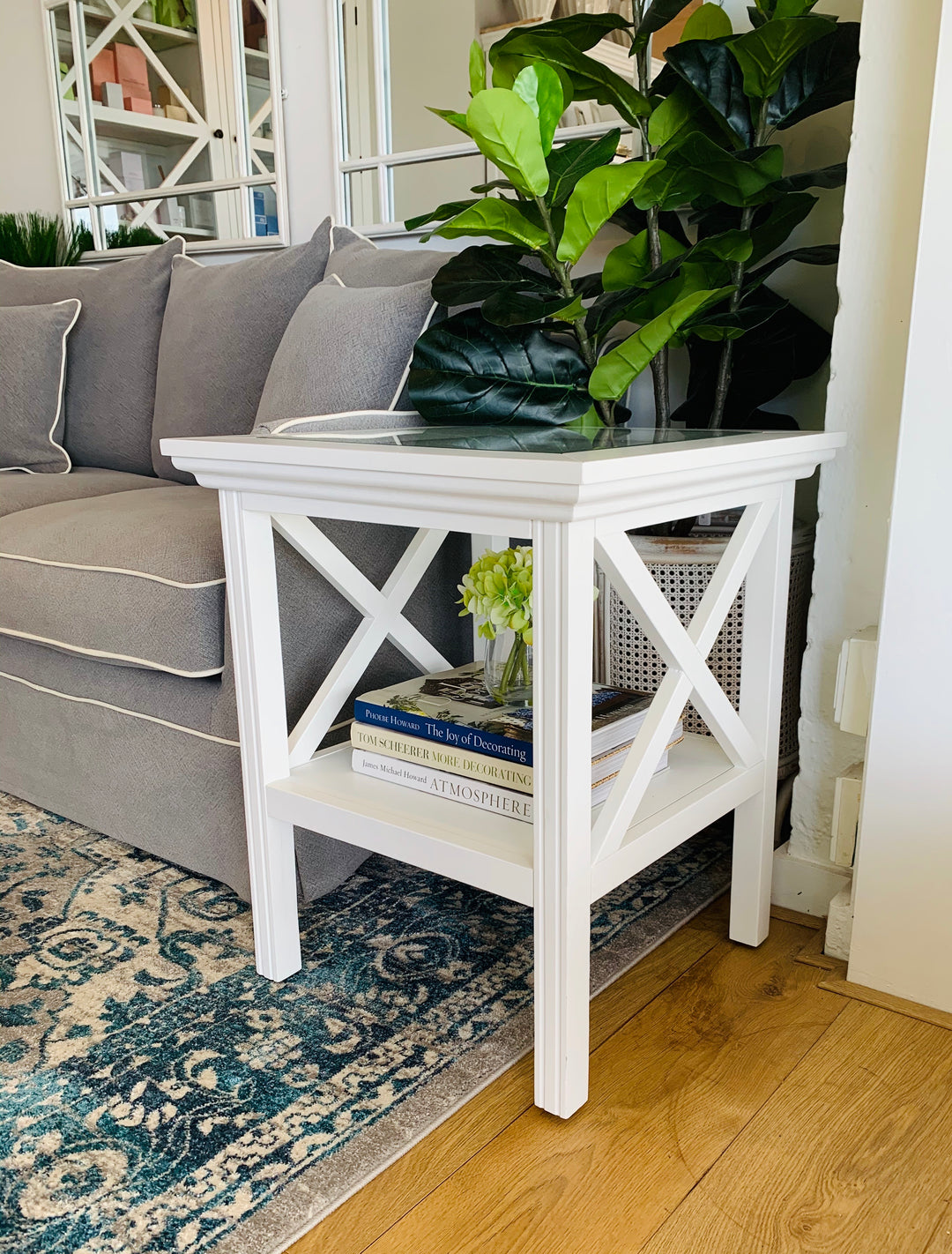 Sorrento Square Side Table White