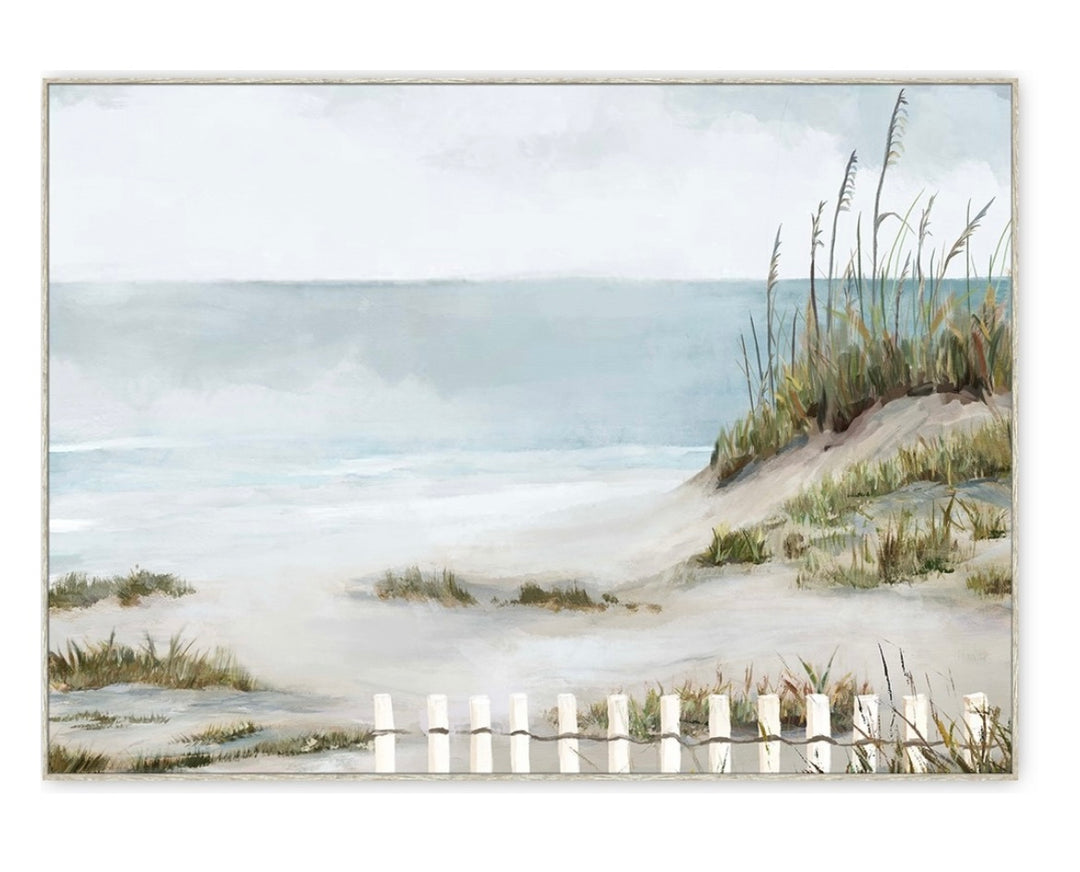 Cloudy Beach Canvas