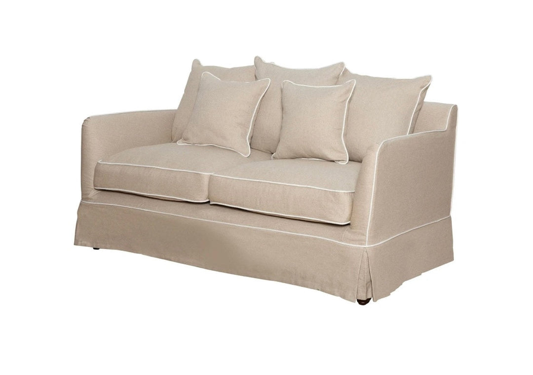 East Hampton Natural white piping 2 Seater Sofa