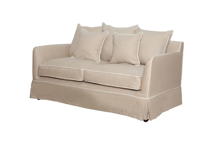 East Hampton Natural white piping 2 Seater Sofa