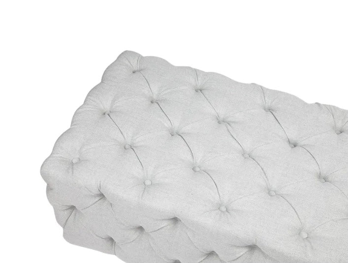Blair Tufted Bench Ottoman - Ice Blue