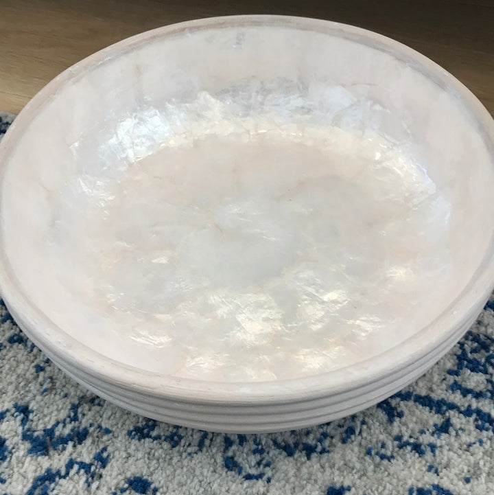 Joop White Capiz Low Dish