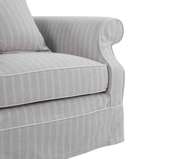 Ayla Hamptons 3 Seater Sofa Silvergrey Stripe