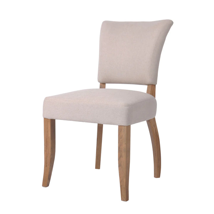 Clara Oakwood Linen Dining Chair