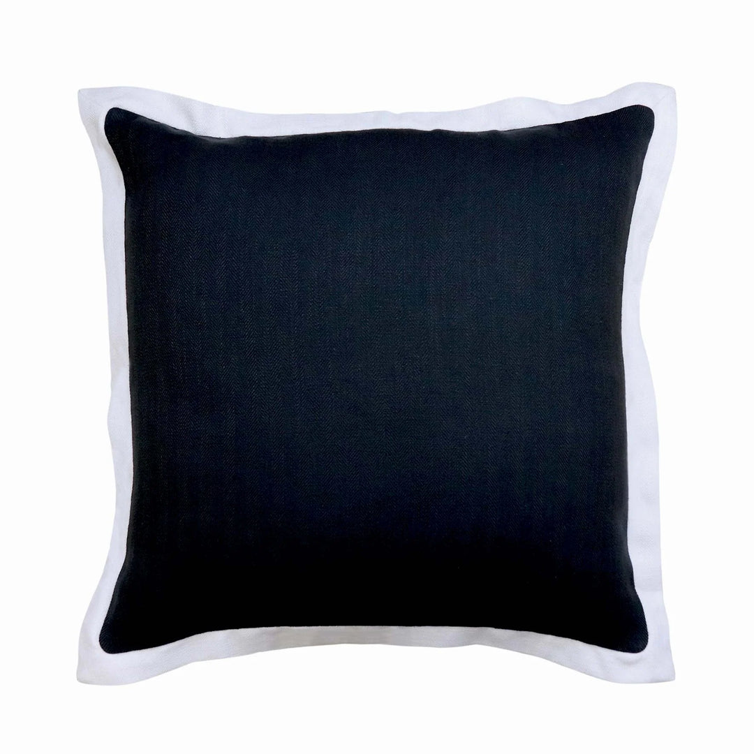 Hamptons Harvey Black Cushion