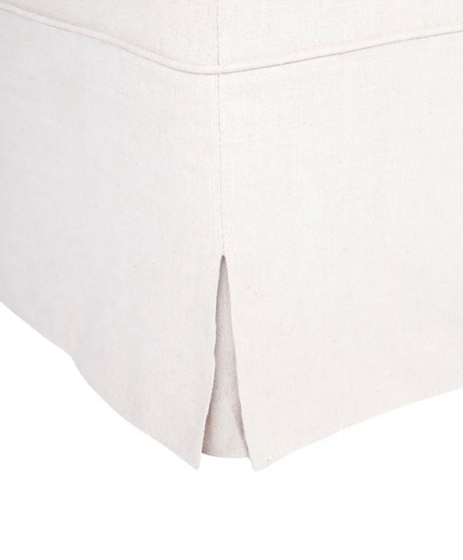 Brighton Slip Cover Bench Ottoman - Natural Linen