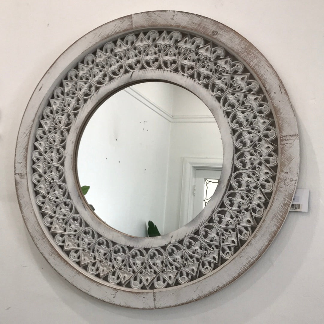 White wash mirror