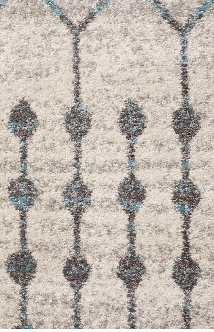 Hamptons White Teal Rug