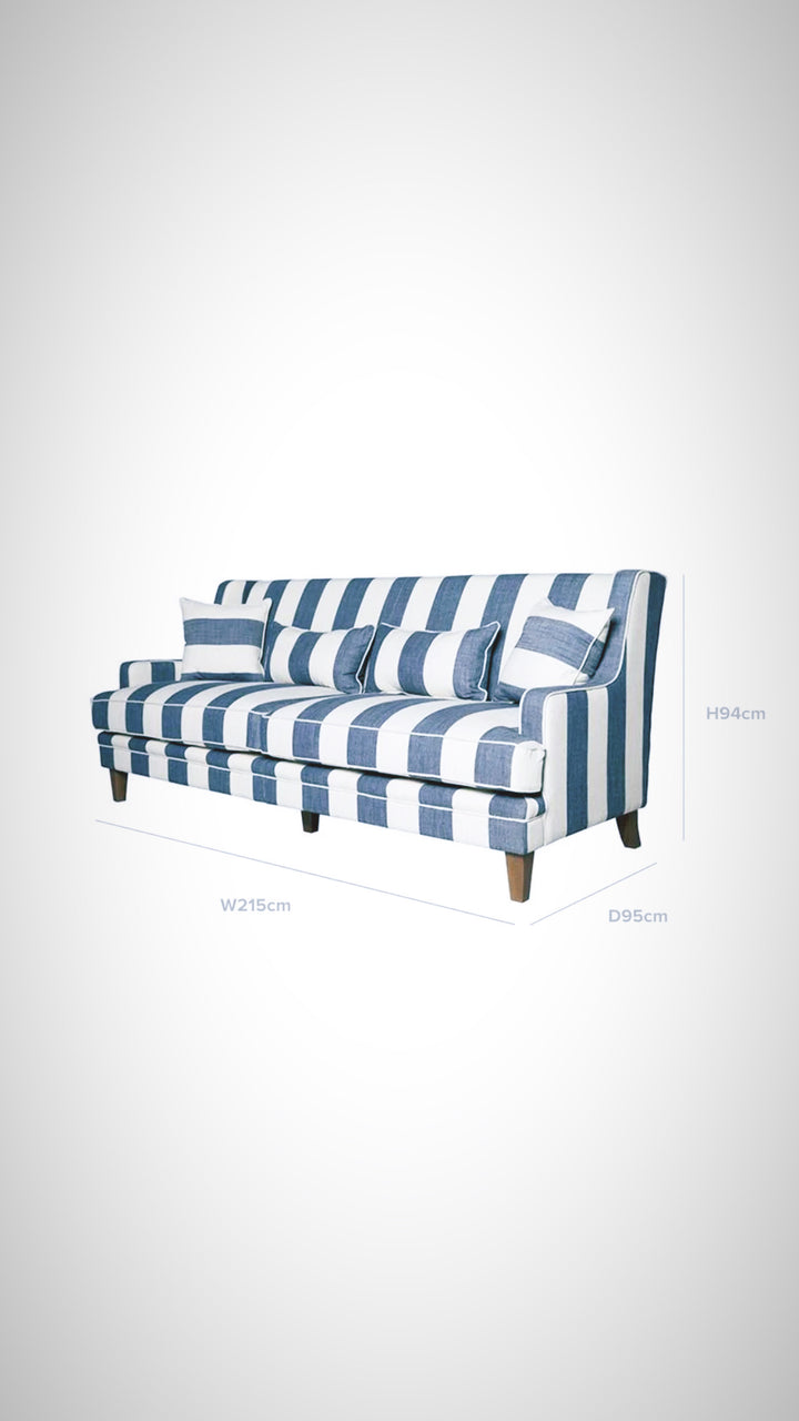 Hudson Denham Stripe 3 Seater Sofa