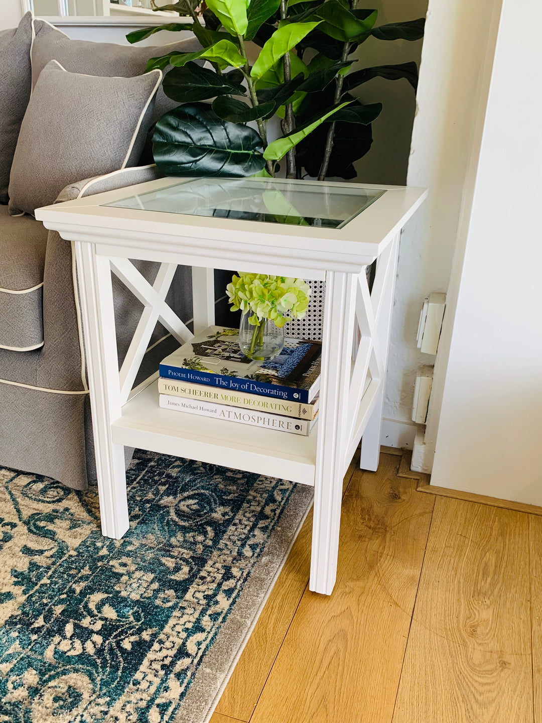 Sorrento Square Side Table White