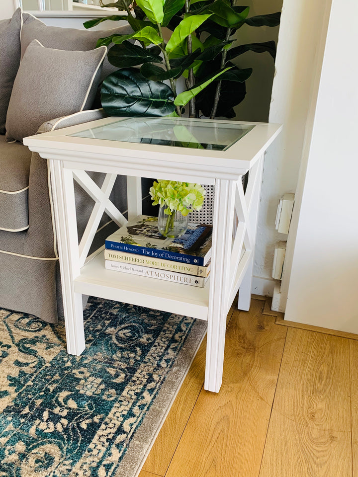 Sorrento Square Side Table White