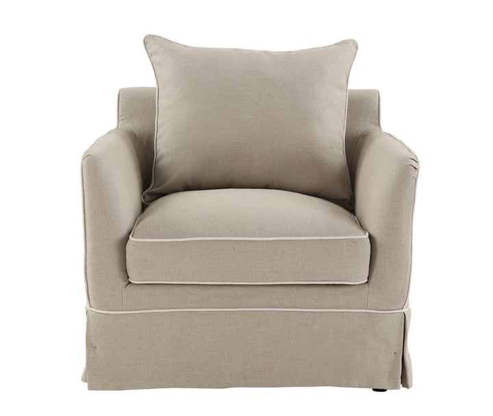 East Hampton Natural white piping 2 Seater Sofa