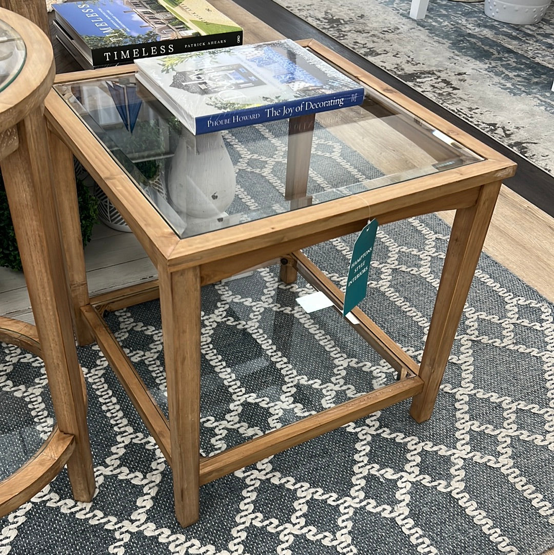Yass Timber Double Shelf Square Side Table FLOORSTOCK