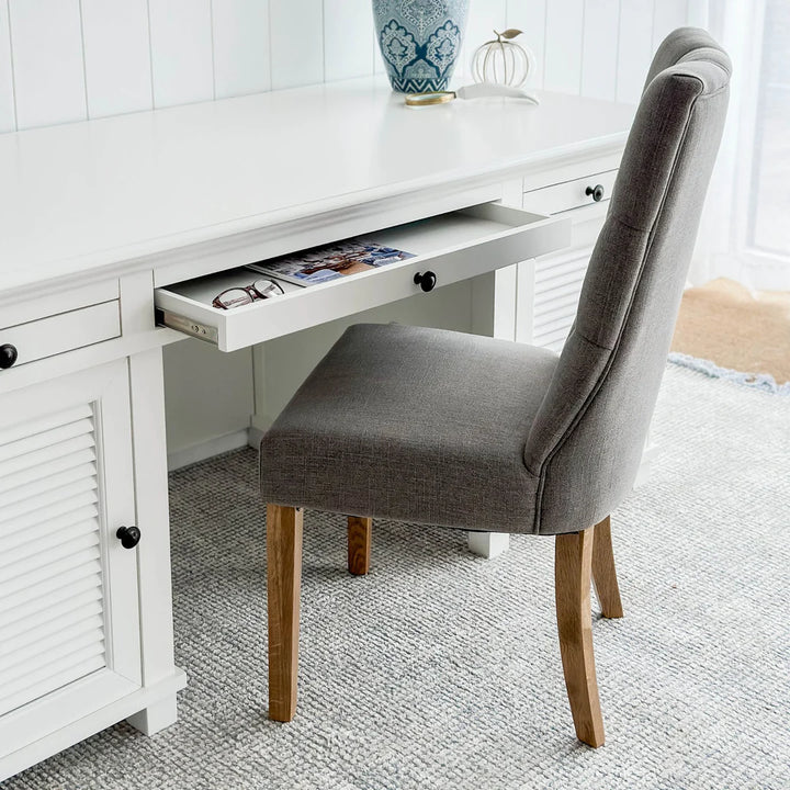 Storm Grey Linen Dining Chair