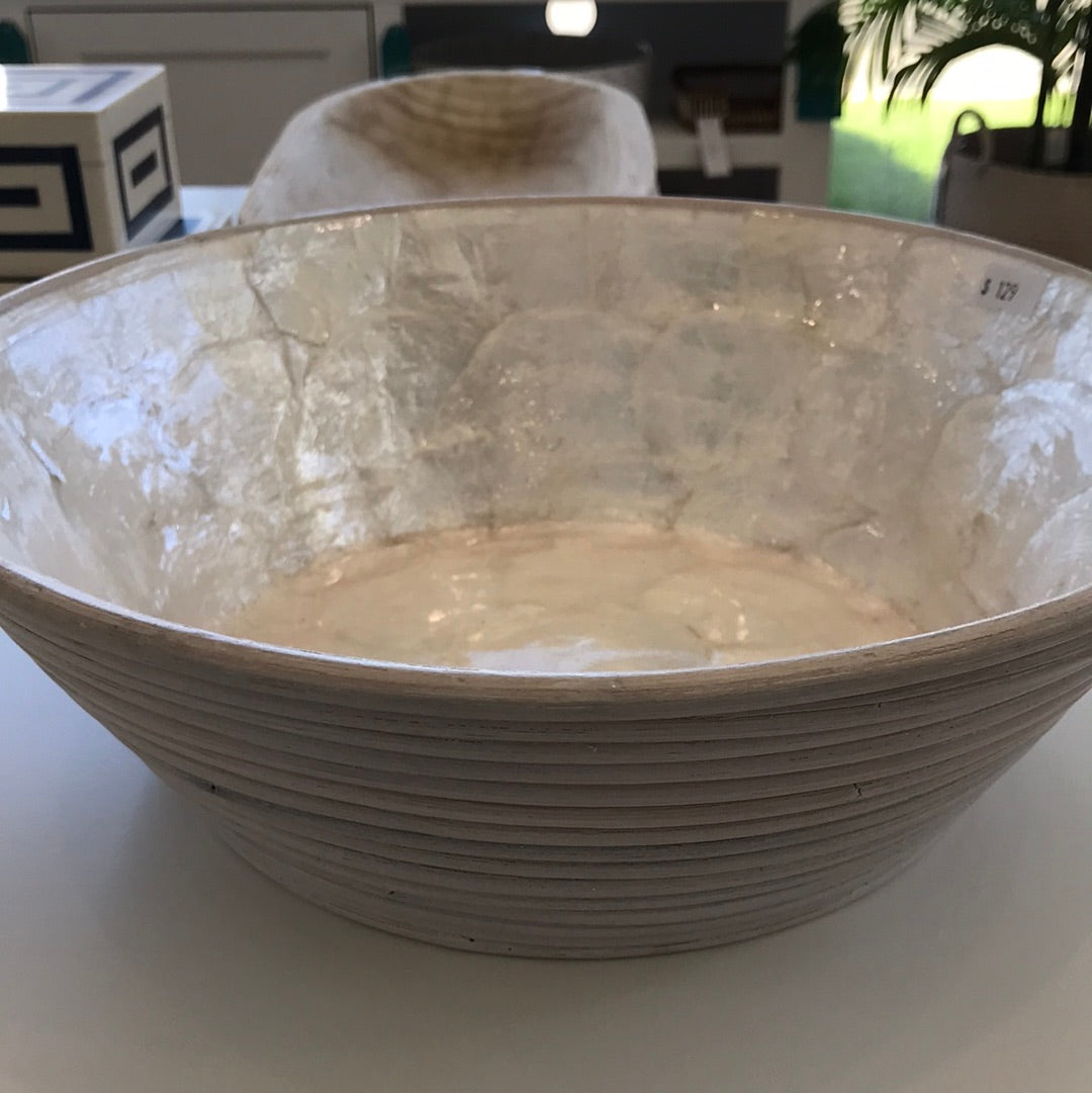 Joop White Capiz Tapered Bowl