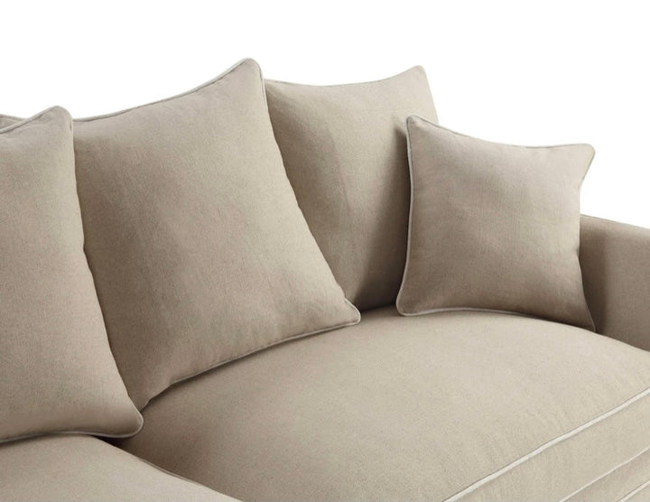 East Hampton Natural white piping 2 Seater Sofa