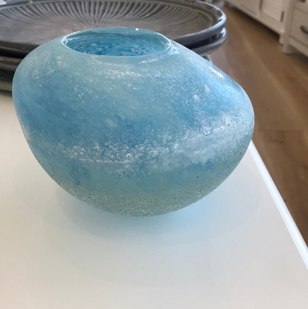 Duke Glass Sky White Urchin Vase Large