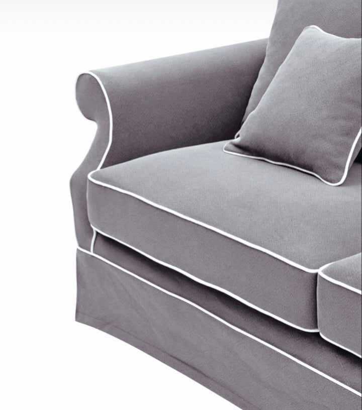 Ayla Hamptons 3 Seater Sofa Grey