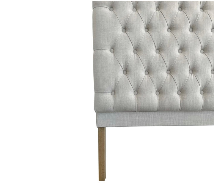 Hampton Beige Buttoned Bedhead King