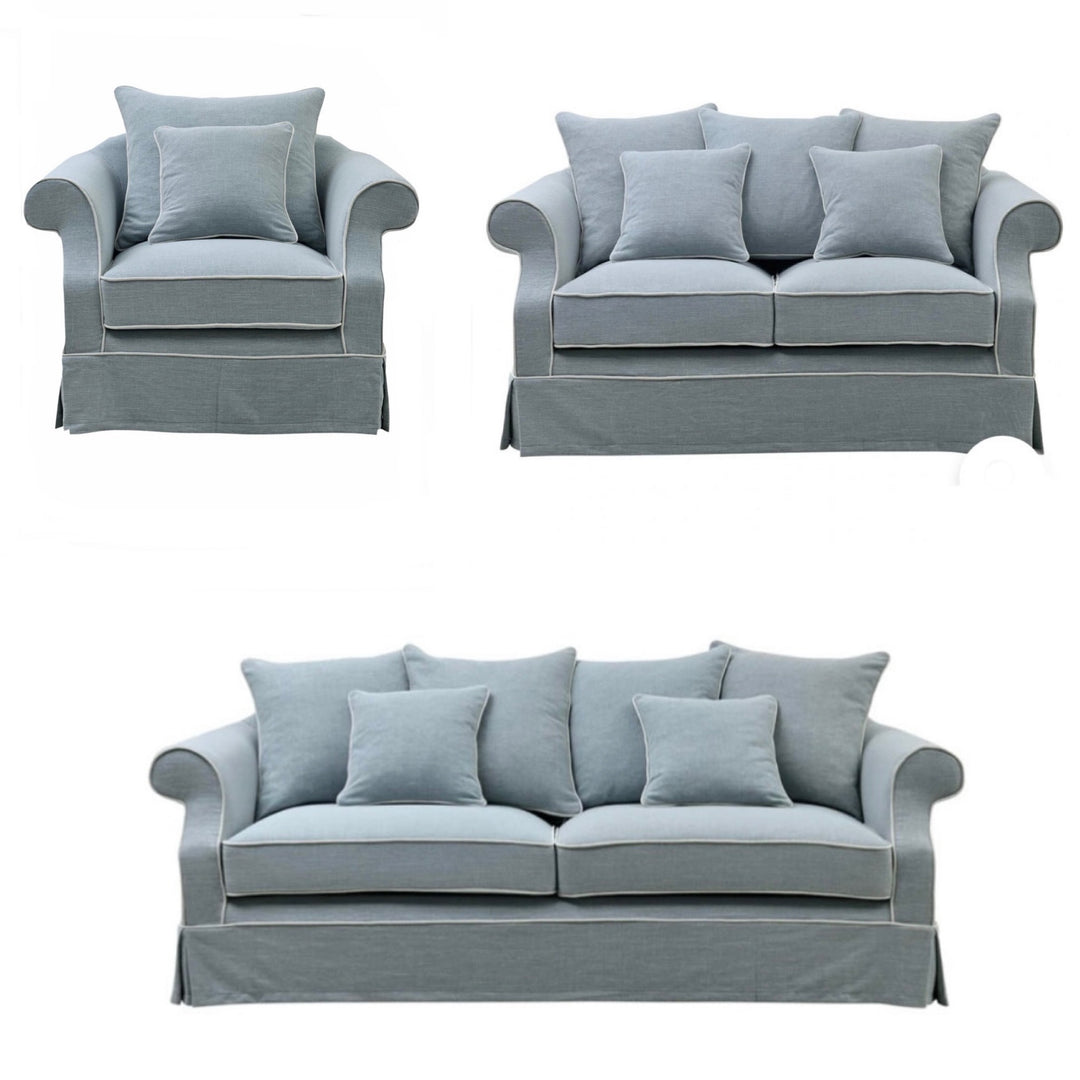Ayla Hamptons 3 Seater Sofa Duck Egg