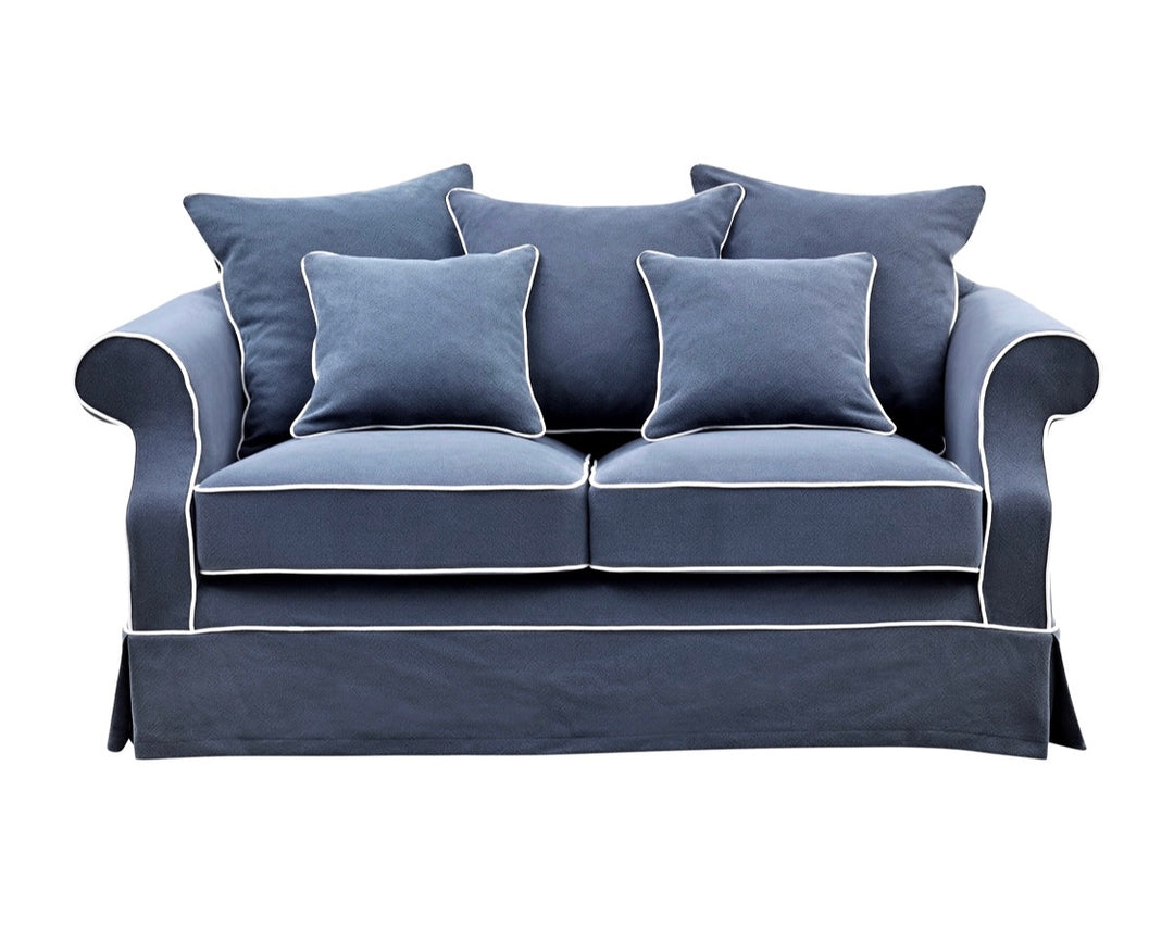 Ayla Hamptons 2 Seater Sofa Navy