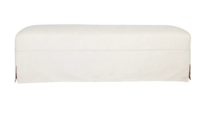 Brighton Slip Cover Bench Ottoman - Natural Linen