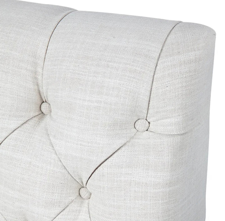 Tuxedo Tufted Slipper Chair - Natural Linen