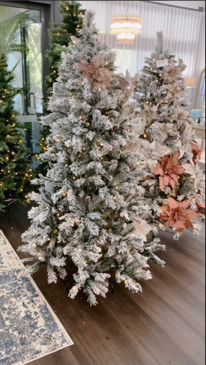 Thredbo Flocked 180cm Pre Lit Christmas Tree