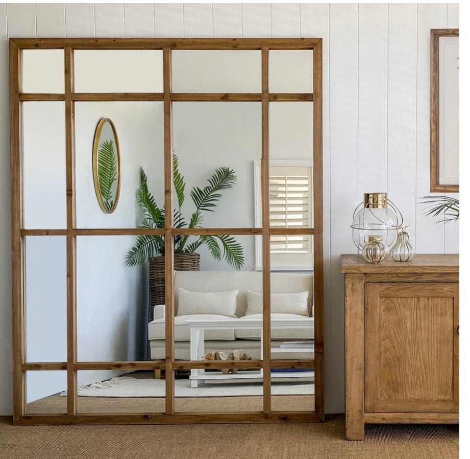 Hamptons Wooden 16 Pane mirror