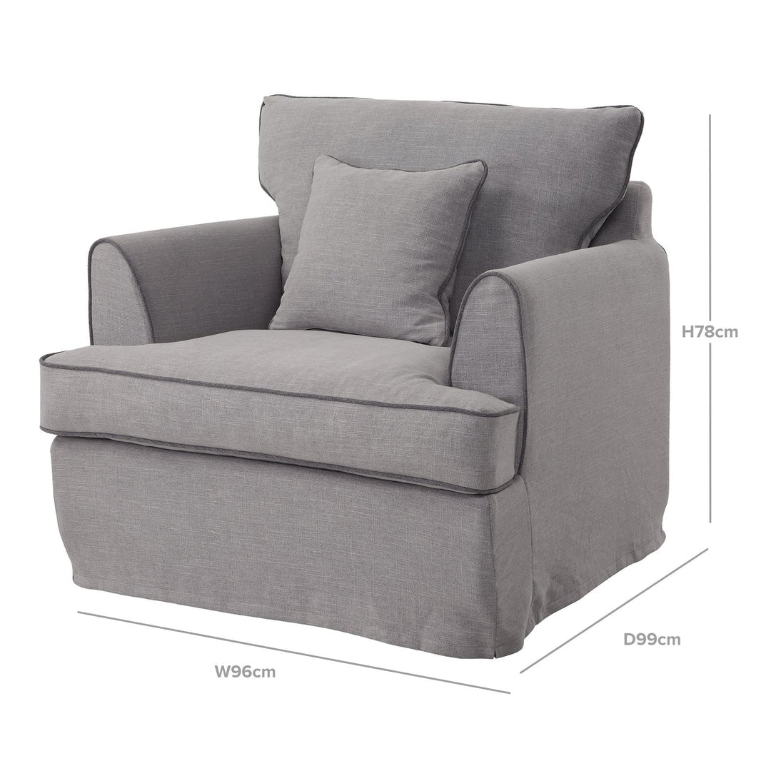 Hampton Armchair Pebble Grey