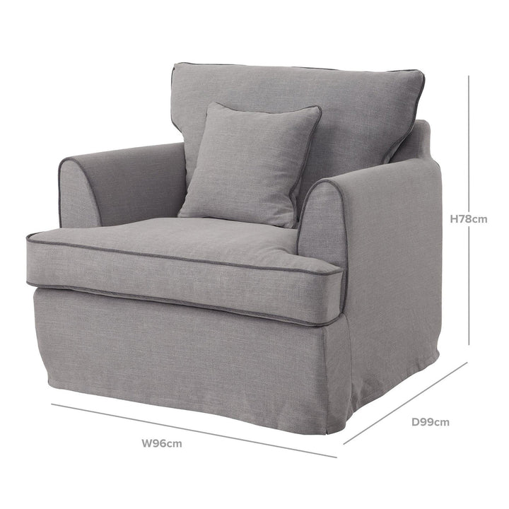 Hampton Armchair Pebble Grey
