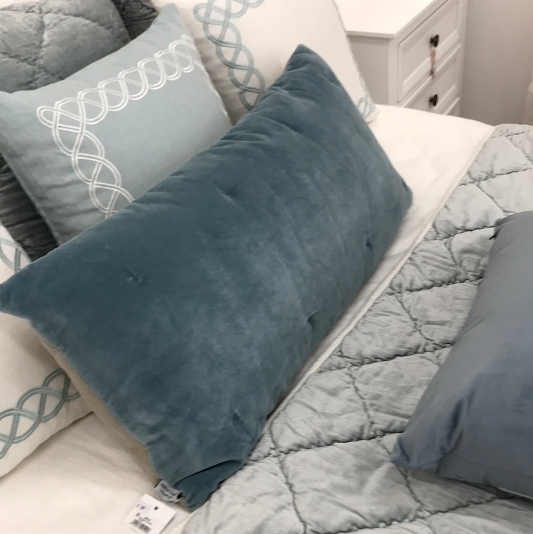 Hamptons Velvet Lodge Blue Cushion