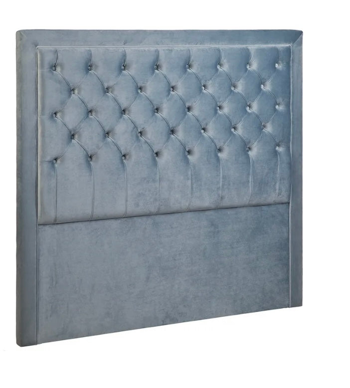 Soho Tufted Bench Ottoman - Dove Grey Velvet