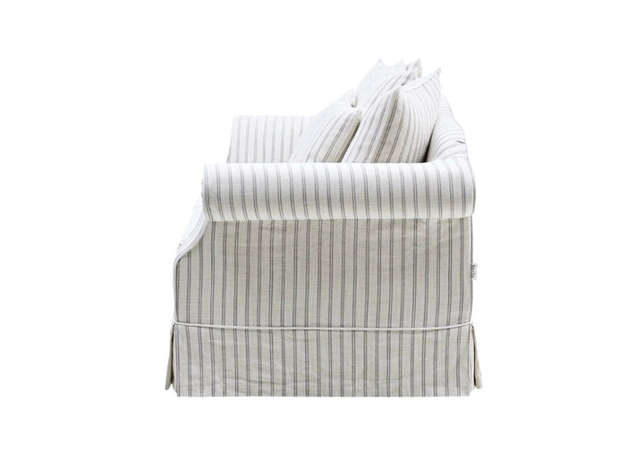 Ayla Hamptons 2 Seater Sofa Stone Stripe