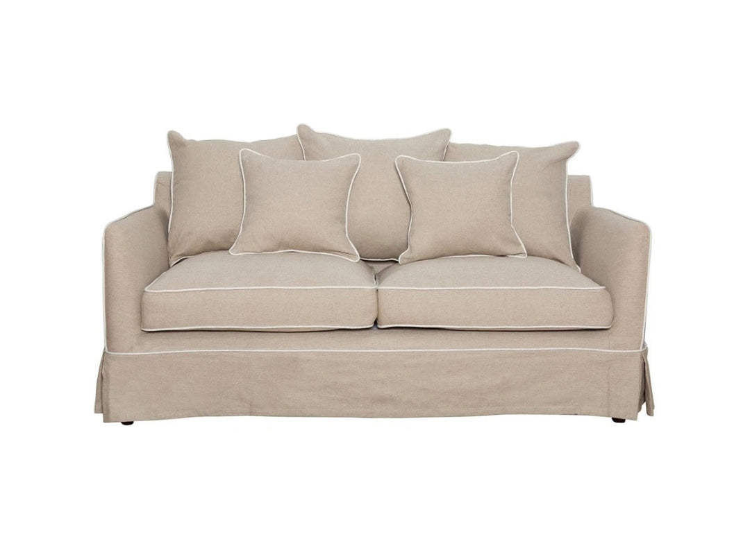 East Hampton Natural white piping 2 Seater Sofa
