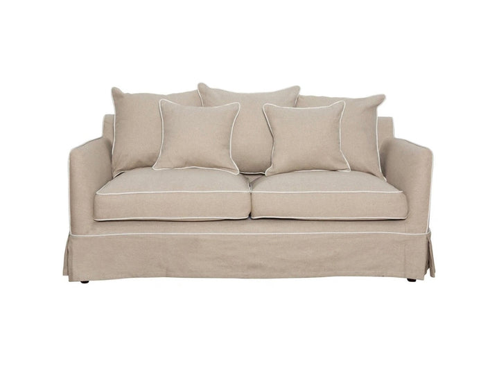 East Hampton Natural white piping 2 Seater Sofa