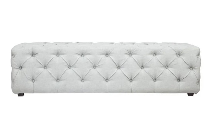 Blair Tufted Bench Ottoman - Ice Blue