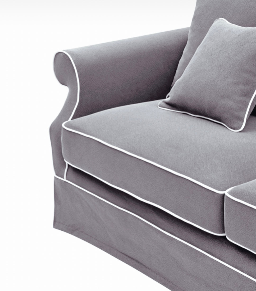 Ayla Hamptons 2 Seater Sofa Grey