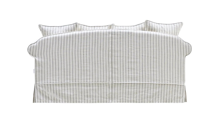 Ayla Hamptons 3 Seater Sofa Stone Stripe
